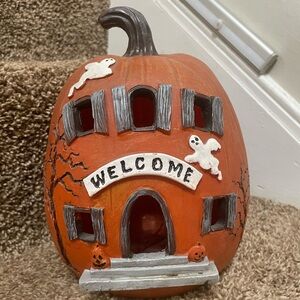 Light Up Pumpkin House Decoration